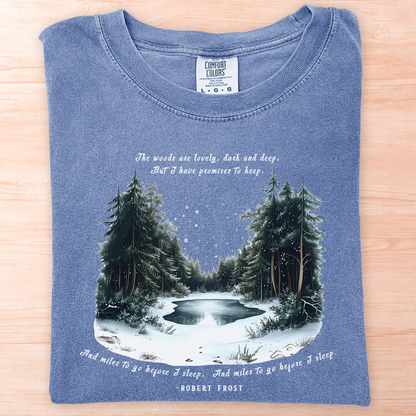 Robert Frost Snowy Evening T-Shirt