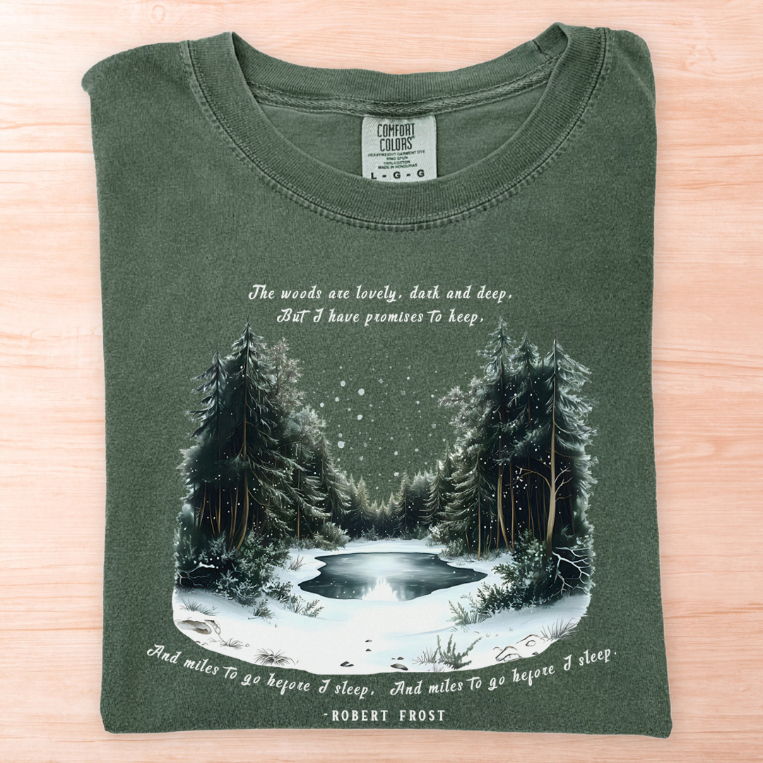 Robert Frost Snowy Evening T-Shirt