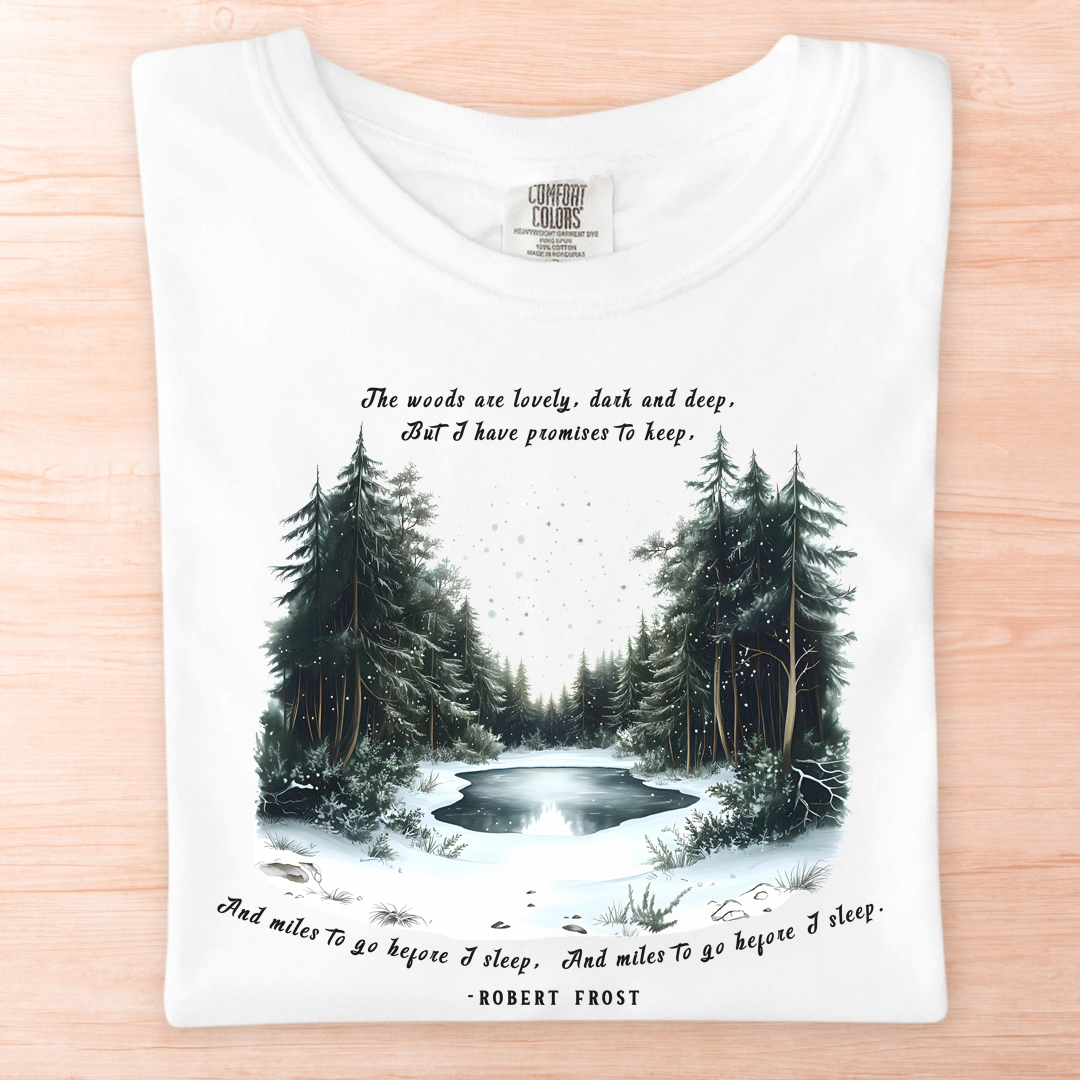 Robert Frost Snowy Evening T-Shirt